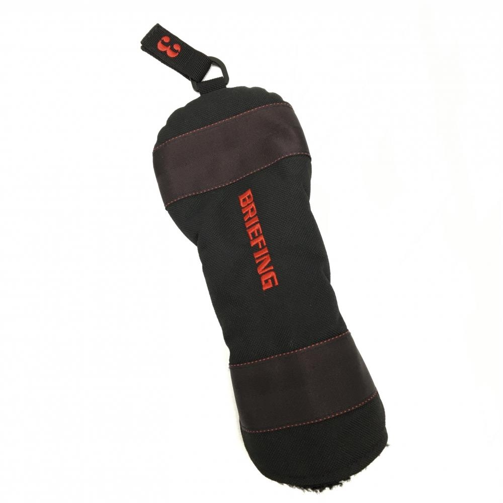 【美品】ブリーフィング ヘッドカバー(FW) 黒×レッド フェアウェイウッド ロゴ刺しゅう ゴルフ BRIEFING