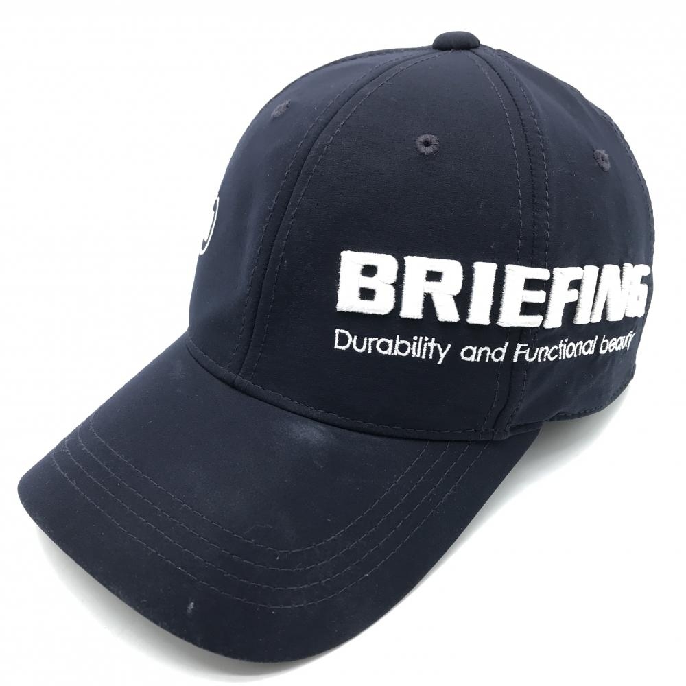 ブリーフィング キャップ 黒×白 立体ロゴ FREE   ゴルフウェア BRIEFING