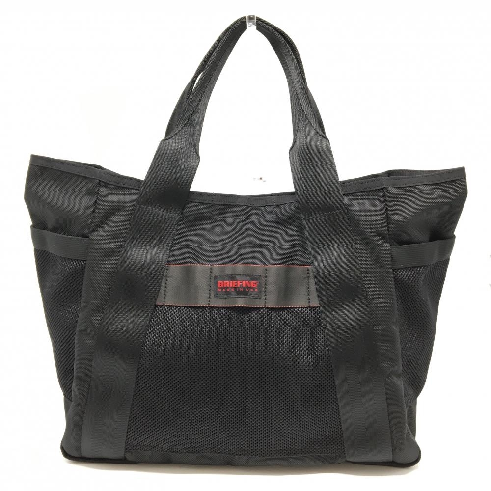 【美品】ブリーフィング トートバッグ 黒 内外ポケット メッシュポケット ゴルフ BRIEFING