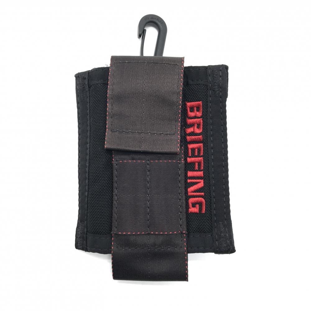 ブリーフィング ボールケース 黒×レッド ボールポーチ カラビナ付 ゴルフ BRIEFING