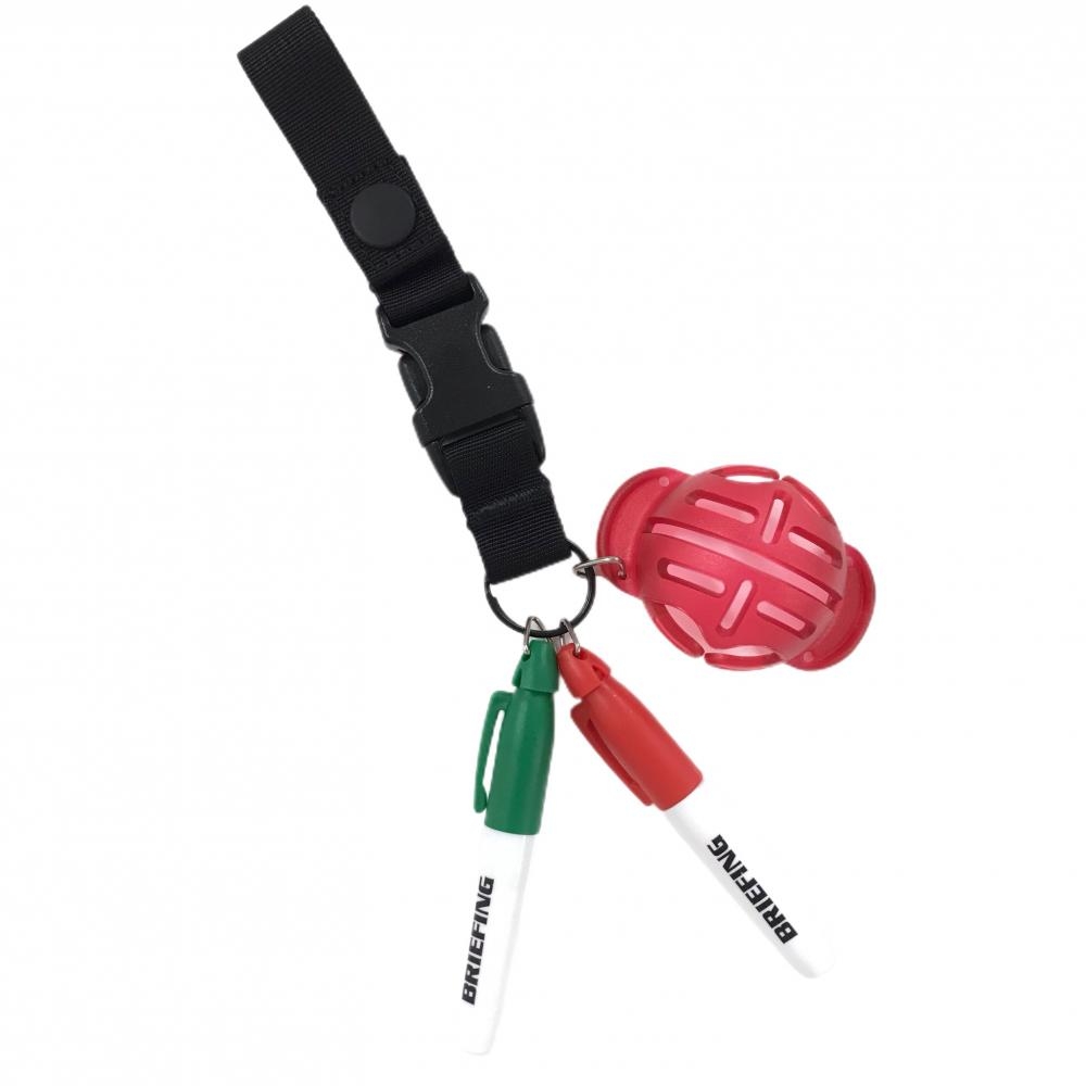 【超美品】ブリーフィング ボールマーカー レッド×グリーン ペン付 ゴルフ 非売品 BRIEFING