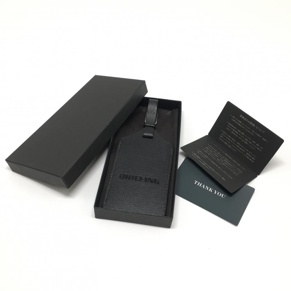【未使用品】ブリーフィング ネームプレート 黒 レザー ゴールド会員限定 非売品 ゴルフ BRIEFING