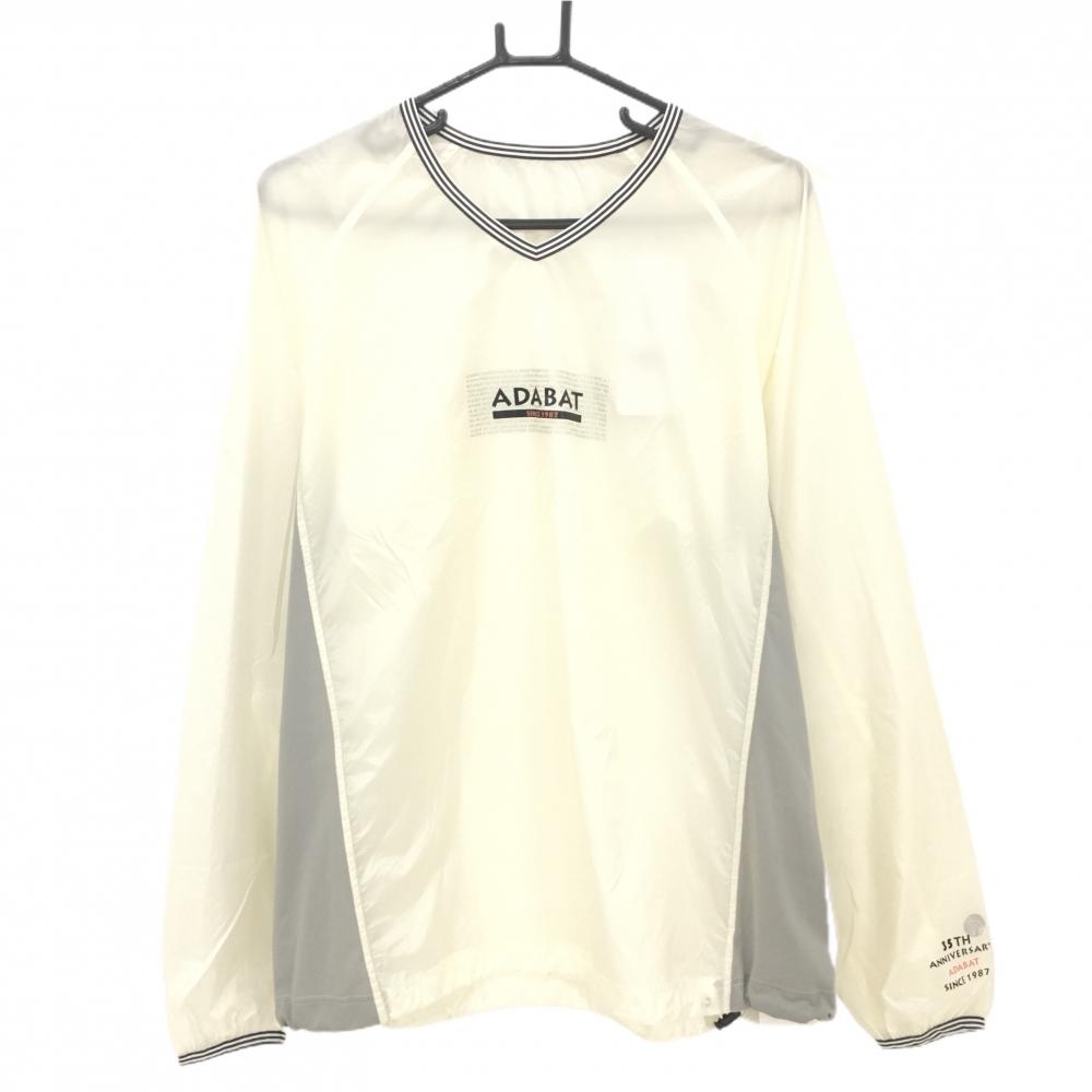 【新品】アダバット ブルゾン アイボリー 薄手 撥水 35周年記念モデル ナイロン100% メンズ 48(L) ゴルフウェア adabat