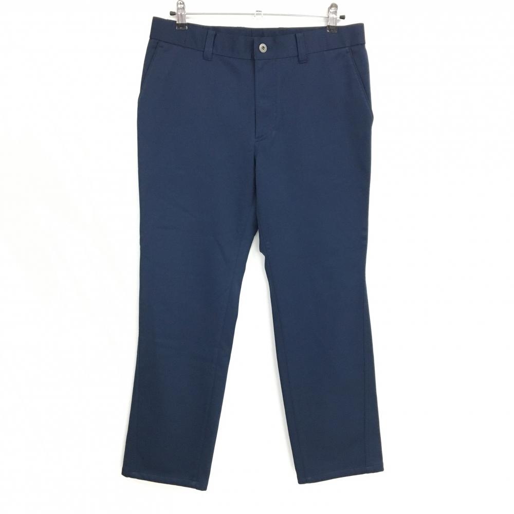 【美品】アダバット パンツ ネイビー 裏微起毛 無地 メンズ 50(XL) ゴルフウェア adabat