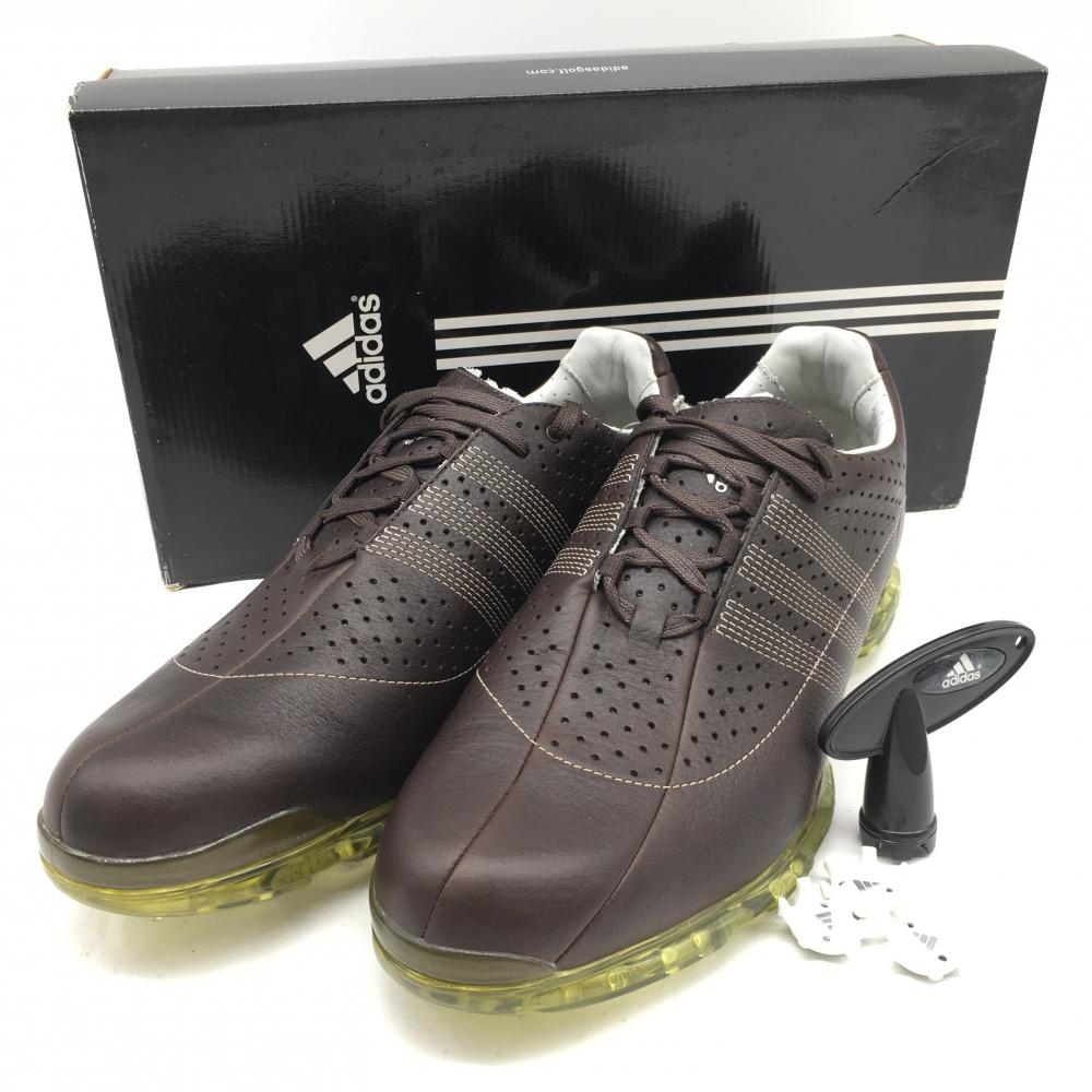 【新品】adidas アディダス ゴルフシューズ ブラウン×白 816260 adiPURE nuovo WD メンズ 27.5 ゴルフウェア
