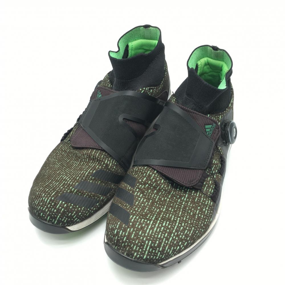 アディダス ゴルフシューズ 黒×ライトグリーン H68592 ZG21モーション BOA ダイヤル式  メンズ 26.5 ゴルフウェア adidas