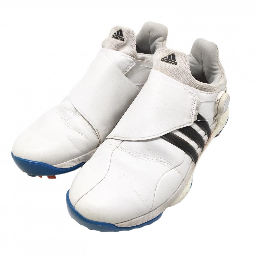 アディダス ゴルフシューズ 白 GY5336 TOUR360 ダイヤル式 BOA メンズ 27.0 ゴルフウェア adidas