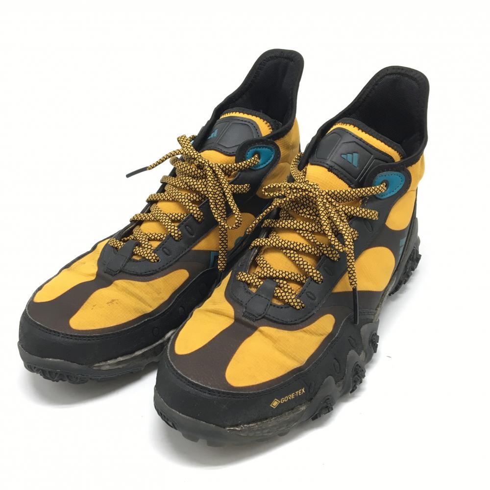 アディダス ゴルフシューズ オレンジイエロー×黒 GW2120 アディクロスGTX GORE-TEX スパイクレス メンズ 28.0 ゴルフウェア adidas