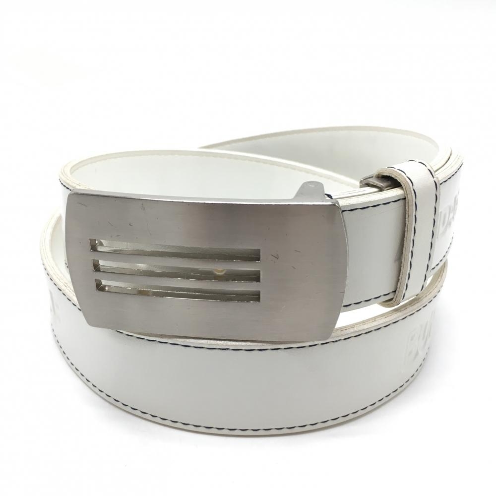 アディダス ベルト 白 バックルシルバー  メンズ  ゴルフウェア adidas