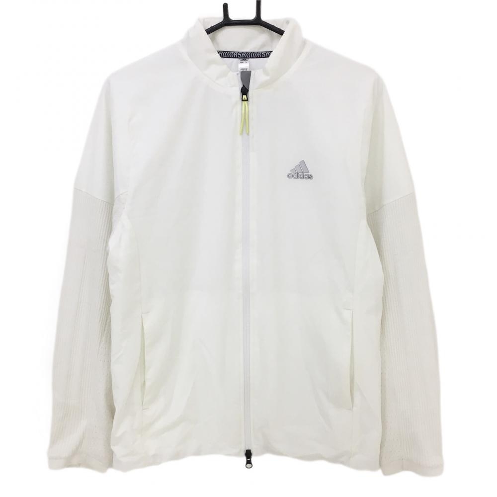 【美品】アディダス 中綿切替ジャケット 白 袖ニット メンズ L ゴルフウェア 2021年モデル adidas