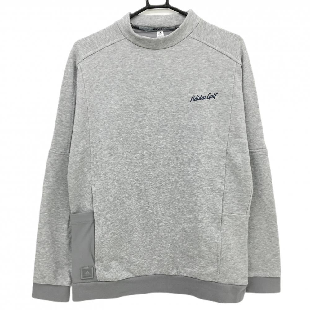 【美品】アディダス トレーナー 杢グレー サイドポケット メンズ M ゴルフウェア adidas