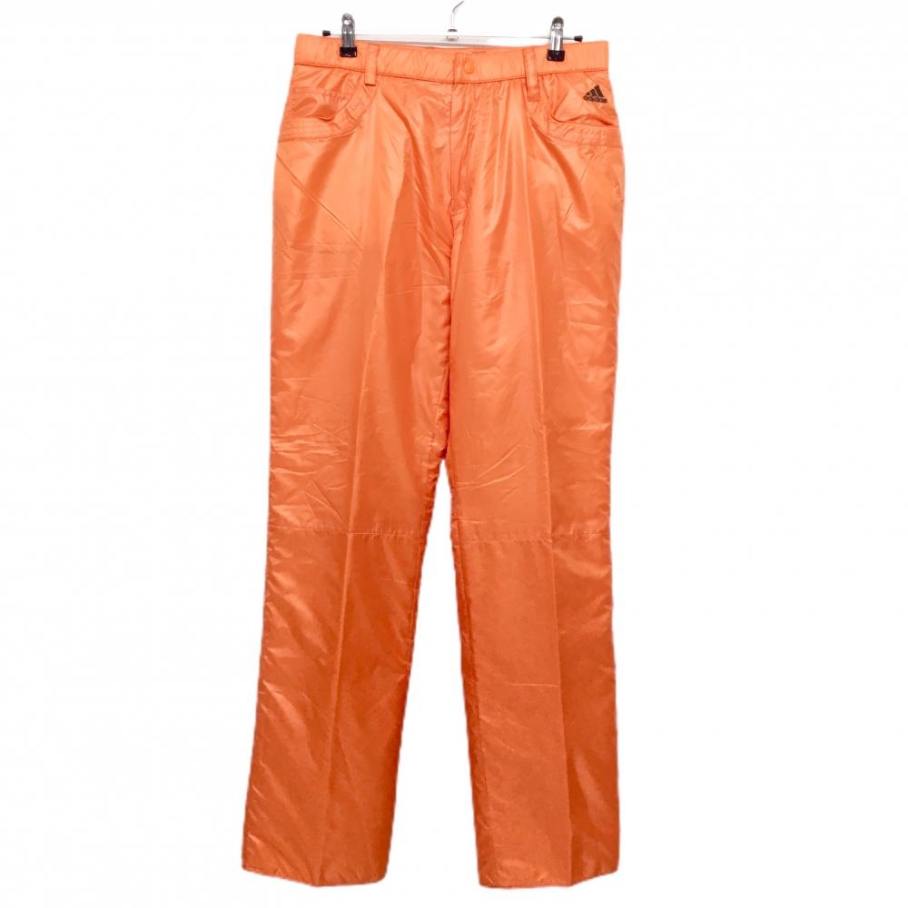 【超美品】アディダス 中綿パンツ オレンジ ロゴ刺しゅう メンズ O ゴルフウェア adidas