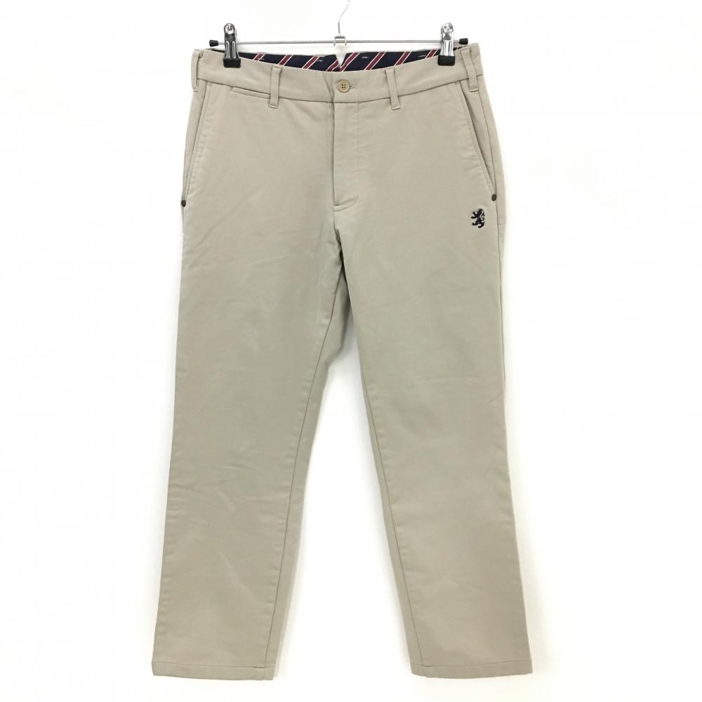 アドミラル パンツ ベージュ×ネイビー ロゴ刺しゅう 裏微起毛 ストレッチ メンズ M ゴルフウェア Admiral