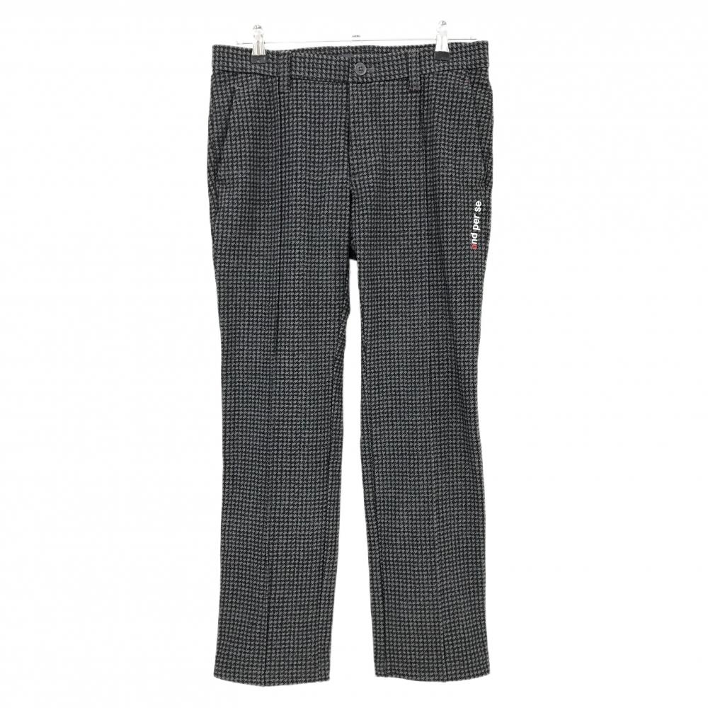 アンパスィ パンツ グレー×黒 総柄 裏微起毛 メンズ 79 ゴルフウェア and per se