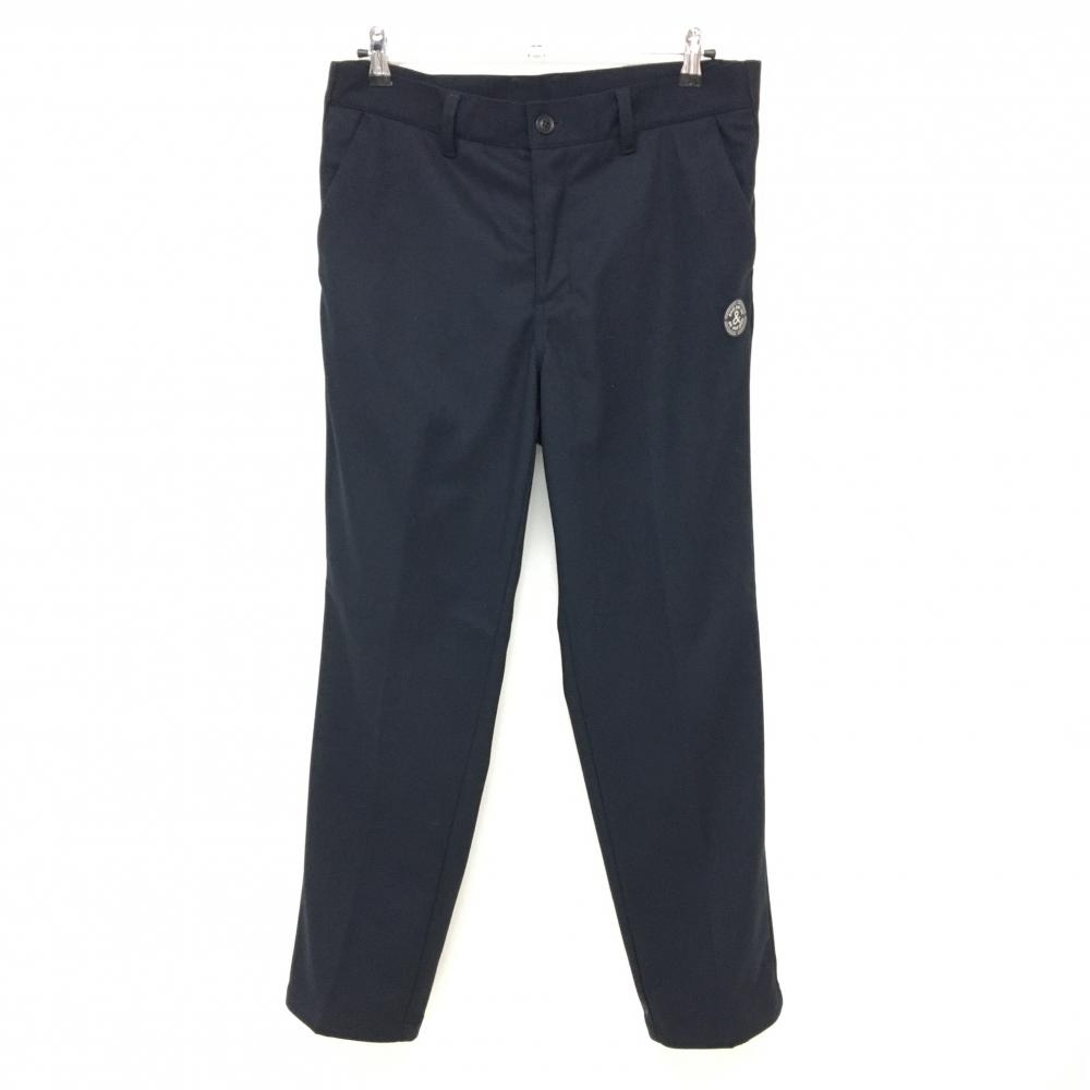 【超美品】アンパスィ パンツ ネイビー ワッペン 裏地付 表微起毛  メンズ LL ゴルフウェア and per se