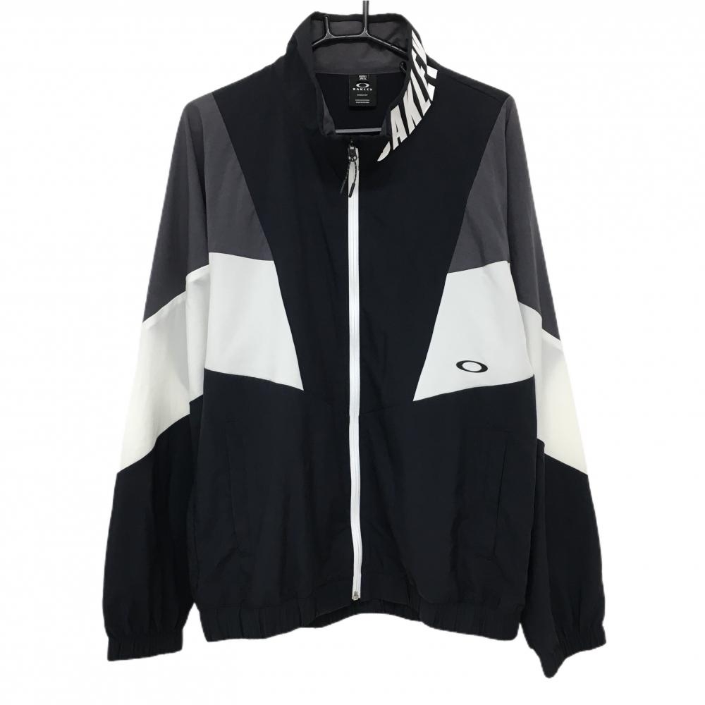 オークリー ジャケットブルゾン ダークグレー×グレー ロゴプリント メンズ XL ゴルフウェア Oakley