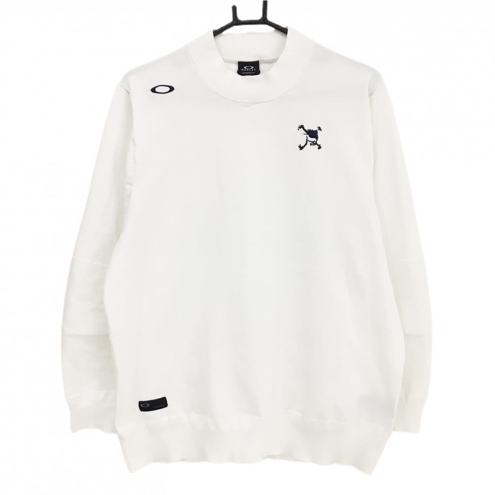 【美品】オークリー セーター 白 スカル ニット  メンズ XL ゴルフウェア 2024年モデル Oakley