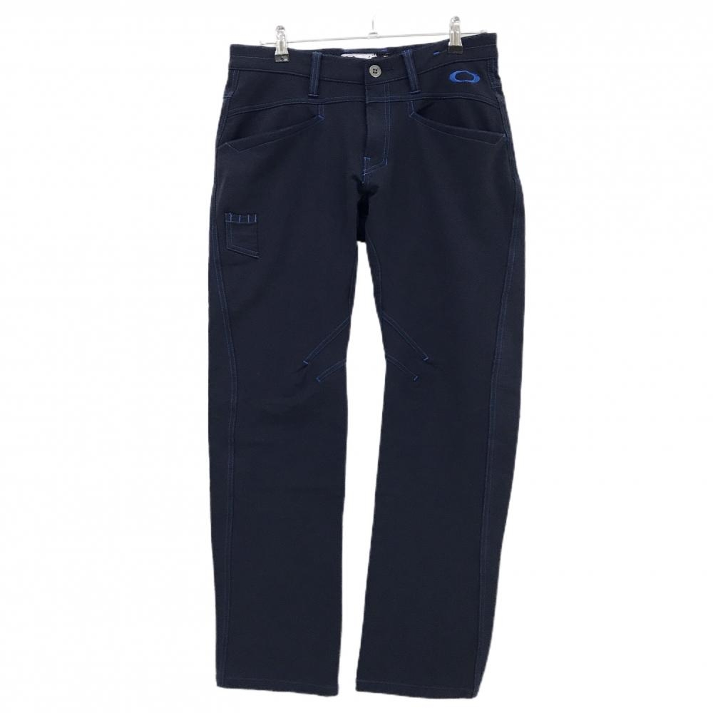 オークリー パンツ ネイビー×ブルー ティー装着可 裏起毛  メンズ 34 ゴルフウェア Oakley