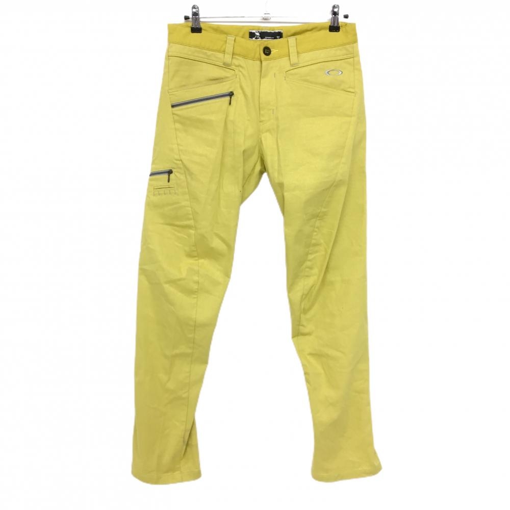 オークリー パンツ イエロー ロゴ刺しゅう ティー装着可 ストレッチ 裏微起毛 メンズ 32 ゴルフウェア Oakley