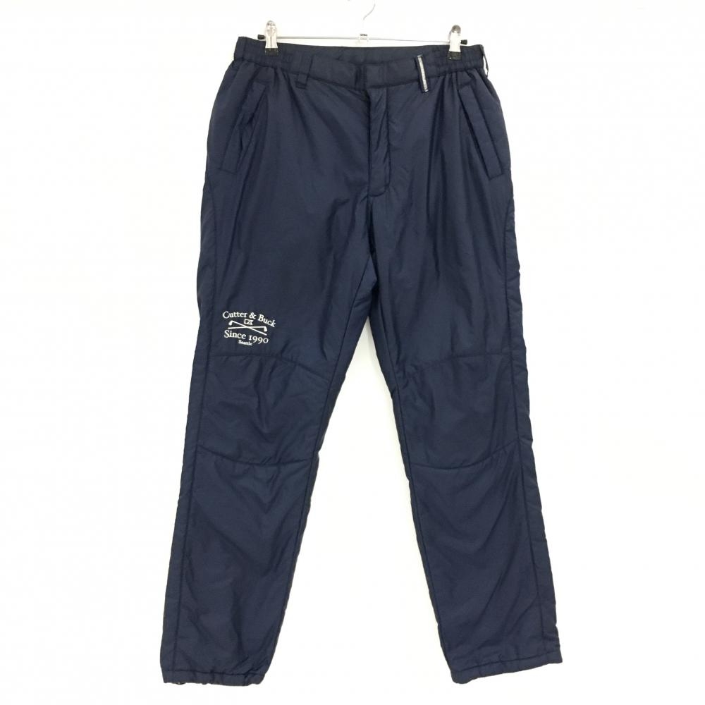 【美品】カッターアンドバック 中綿パンツ ネイビー ウエストサイドゴム ドローコード メンズ LL ゴルフウェア CUTTER＆BUCK