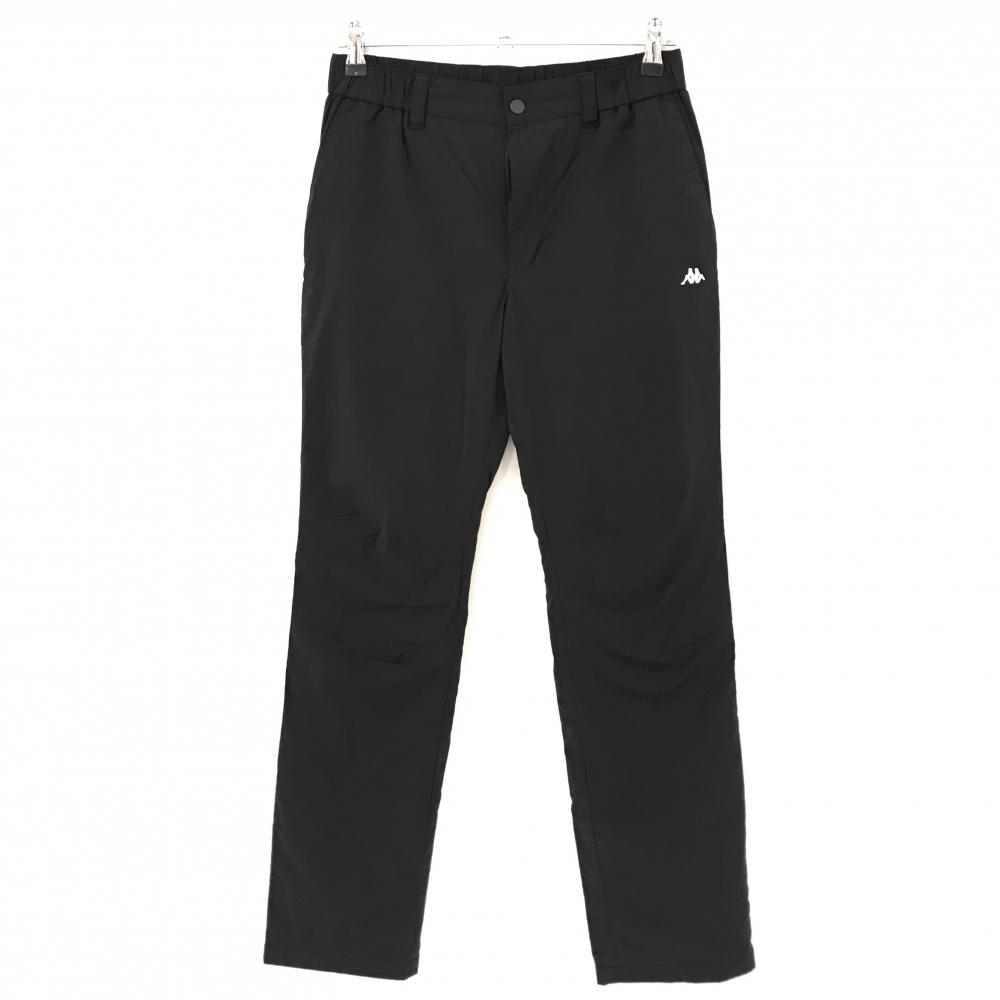 カッパ 中綿パンツ 黒 ロゴ白 ウエストゴム  メンズ M ゴルフウェア Kappa