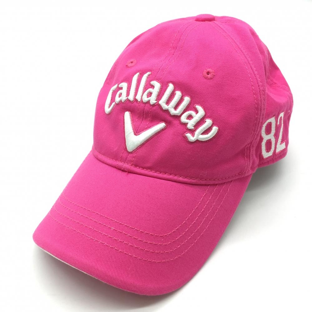 キャロウェイ キャップ ピンク×白 立体刺しゅう  メンズ フリーサイズ(55-57cm) ゴルフウェア Callaway