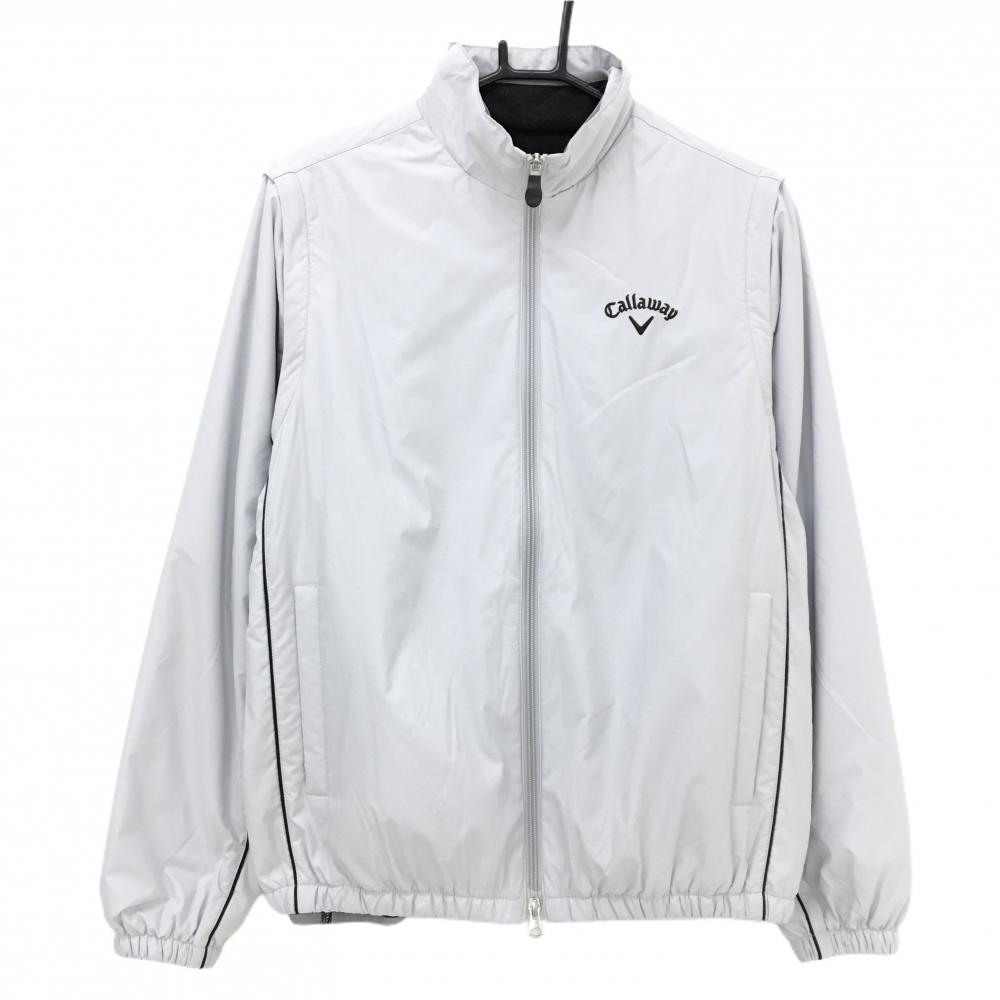 キャロウェイ フリースライナー付き中綿ジャケット ライトグレー 4WAY 袖着脱可 フリース付 ブルゾン  メンズ M ゴルフウェア Callaway
