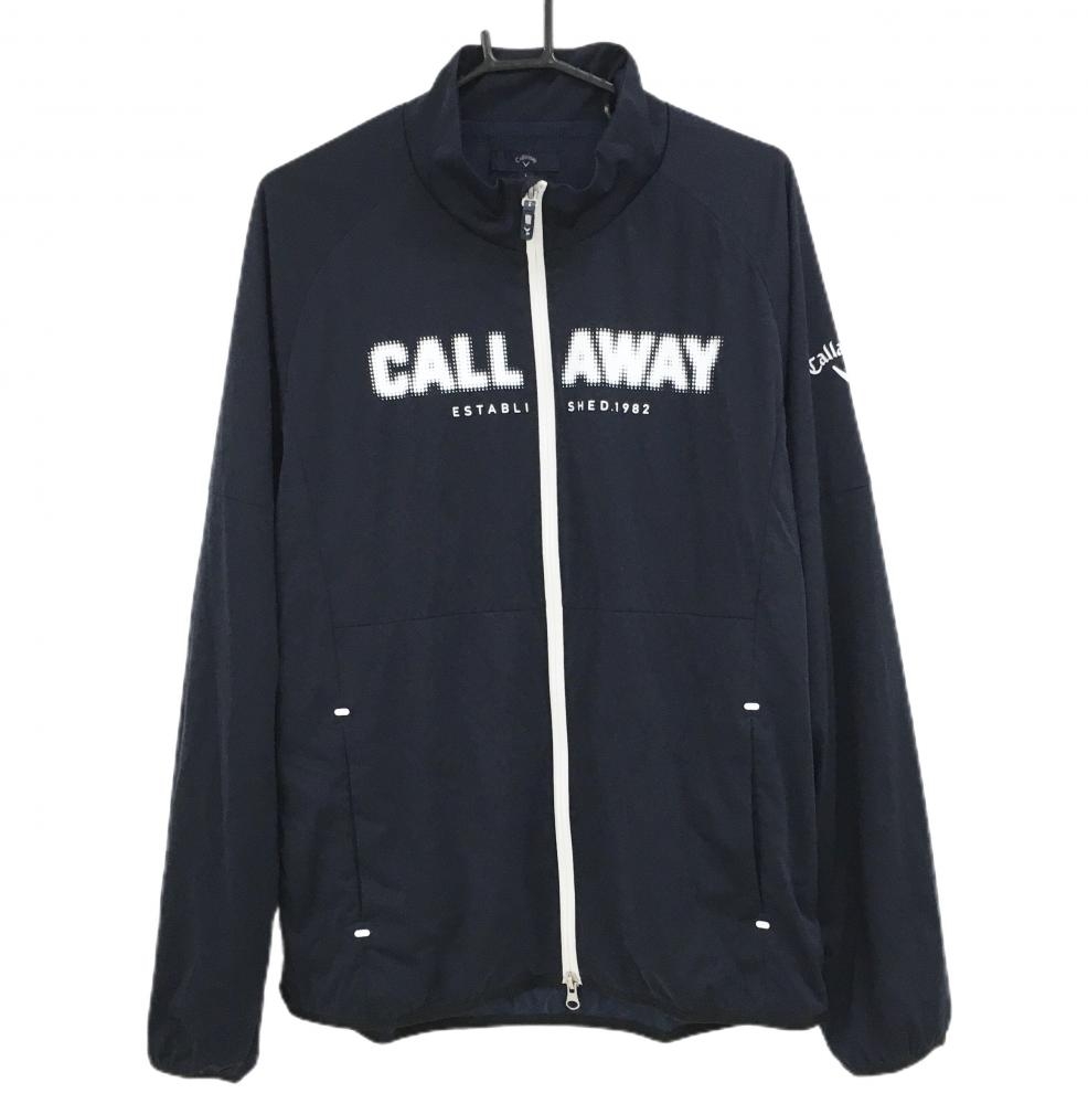 【超美品】キャロウェイ ジャケット ネイビー×白  メンズ 3L ゴルフウェア 2024年モデル 大きいサイズ Callaway