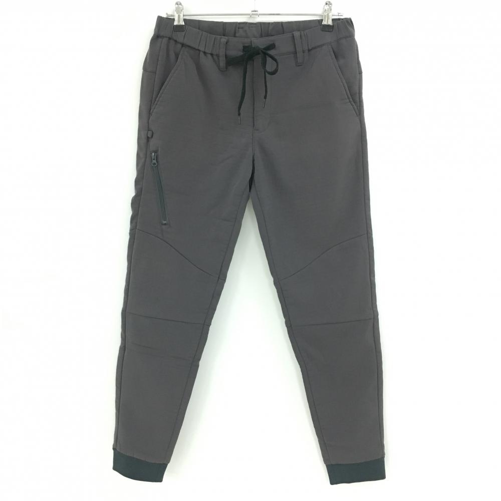 【美品】ジャックバニー ジョガーパンツ ダークグレー 裏起毛 ウエストゴム＆調節紐  メンズ 5(L) ゴルフウェア Jack Bunny