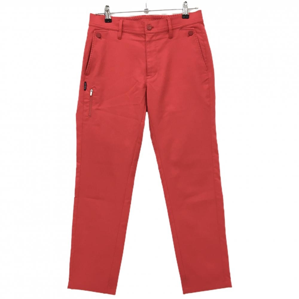 【美品】ジャックバニー パンツ レッド 裏微起毛 後ろウエストゴム  メンズ 4(M) ゴルフウェア Jack Bunny