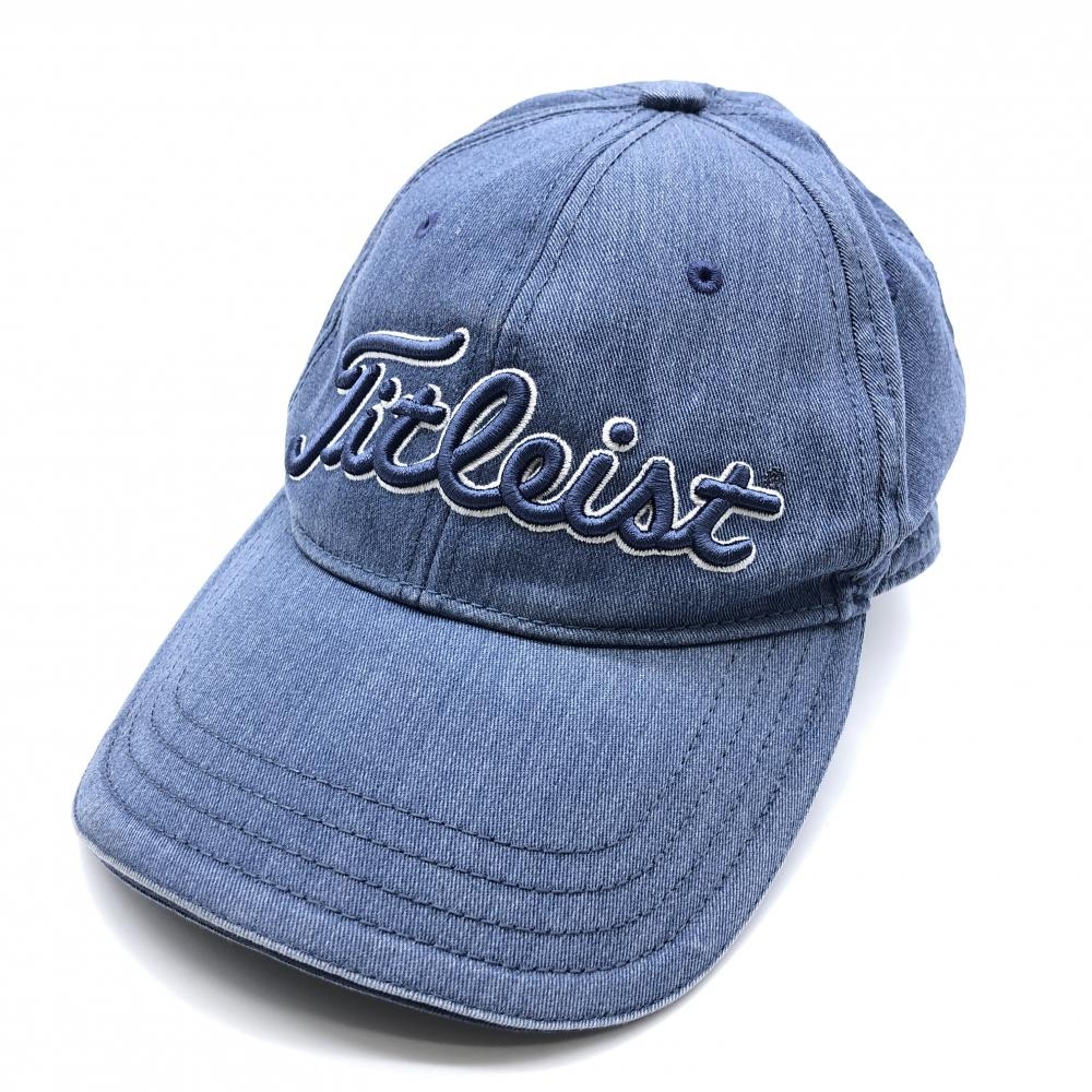 【美品】タイトリスト キャップ ライトブルー  メンズ  ゴルフウェア TITLEIST
