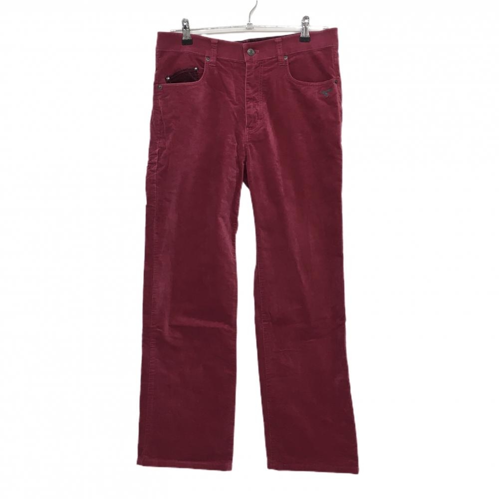 【美品】ツアーステージ パンツ ワインレッド ロゴ刺しゅう ストレッチ 表微起毛 メンズ 79 ゴルフウェア TOURSTAGE