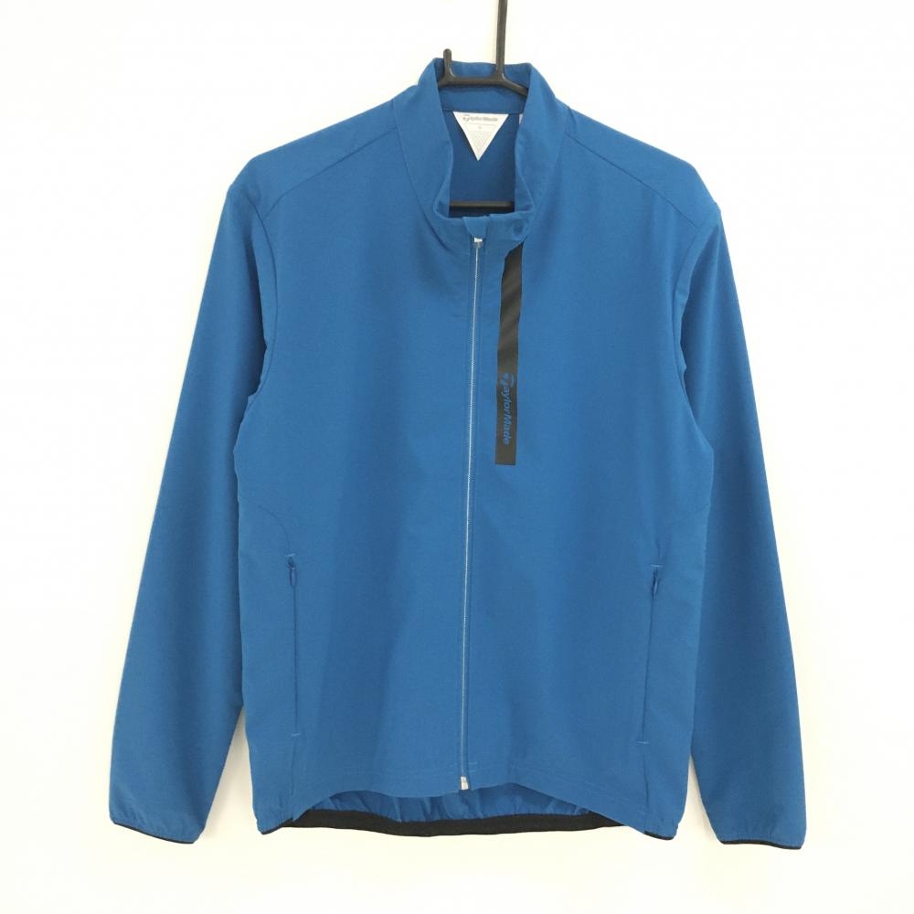 【美品】テーラーメイド ジャケット ブルー×黒 ジップポケット メンズ M ゴルフウェア TaylorMade
