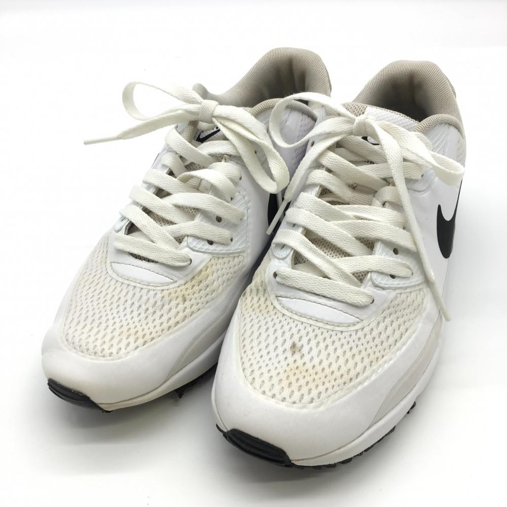 ナイキ ゴルフシューズ 白×黒 エアマックス 90 G CU9978-101 スパイクレス  メンズ 26.0 ゴルフウェア NIKE