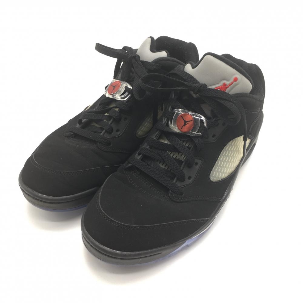 【美品】ナイキ ゴルフシューズ 黒×レッド CU4523-003 エアジョーダン AIR JORDAN V LOW  メンズ 28.5 ゴルフウェア NIKE