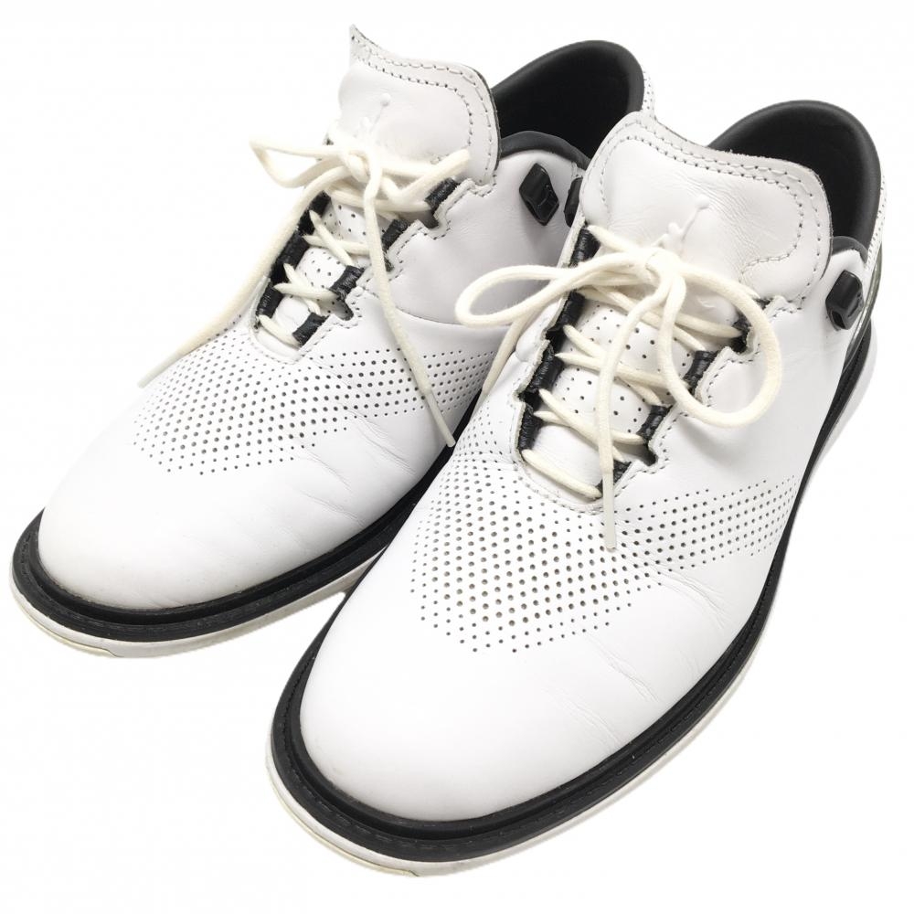 【美品】ナイキ ゴルフシューズ 白×黒 DM0103-110 ジョーダン ADG4 スパイクレス メンズ 25.5 ゴルフウェア NIKE