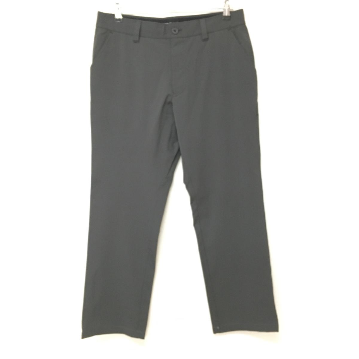 【超美品】バーバリーゴルフ パンツ ダークグレー 裏微起毛 無地 メンズ  ゴルフウェア BURBERRY GOLF