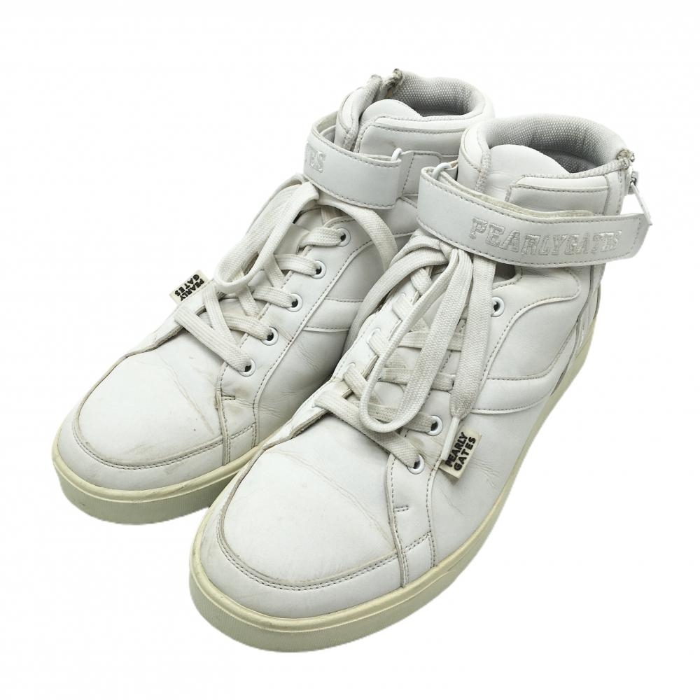 パーリーゲイツ ハイカットゴルフシューズ 白 053-1992301 メンズ 27.0 ゴルフウェア PEARLY GATES
