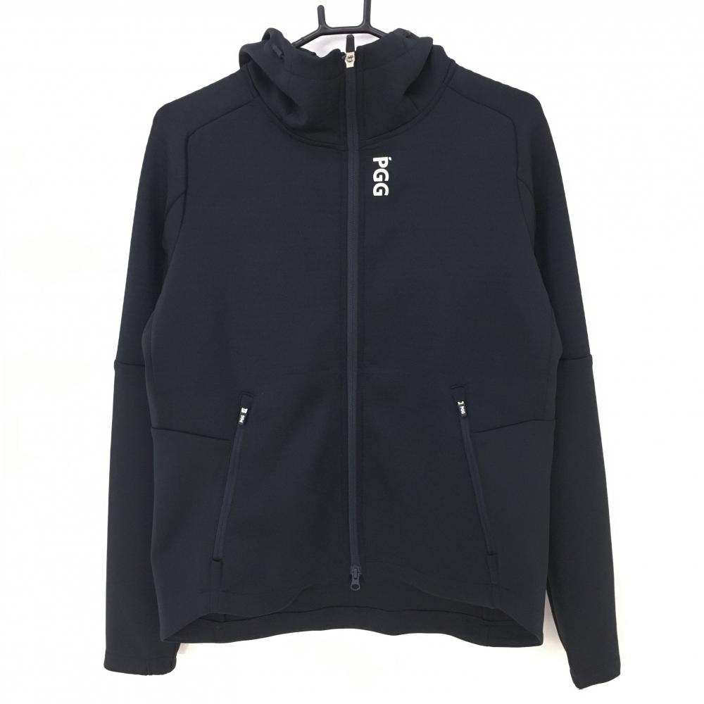 【超美品】PGG パーリーゲイツ ジップパーカー ネイビー ダンボールニット ブルゾン  メンズ 4(M) ゴルフウェア 2021年モデル PEARLY GATES