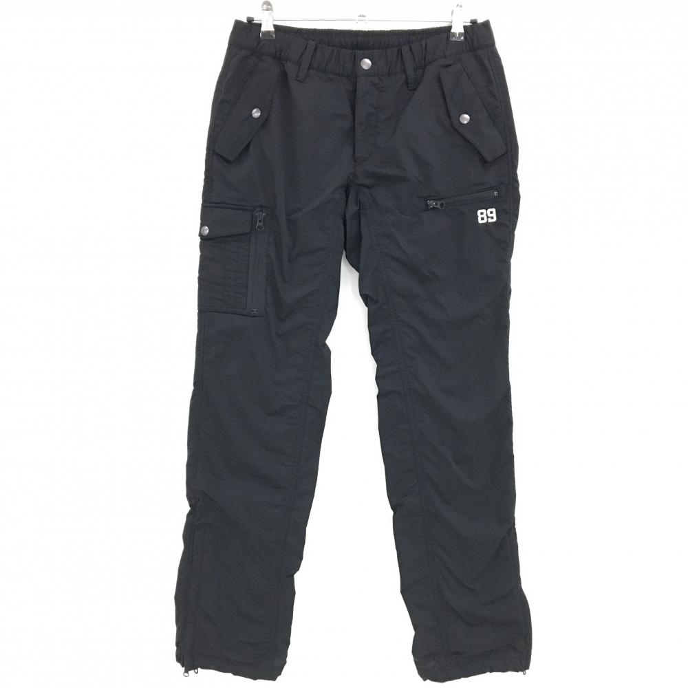 パーリーゲイツ パンツ 黒 ウエスト・裾ドローコード 裏地  メンズ 5(L) ゴルフウェア PEARLY GATES