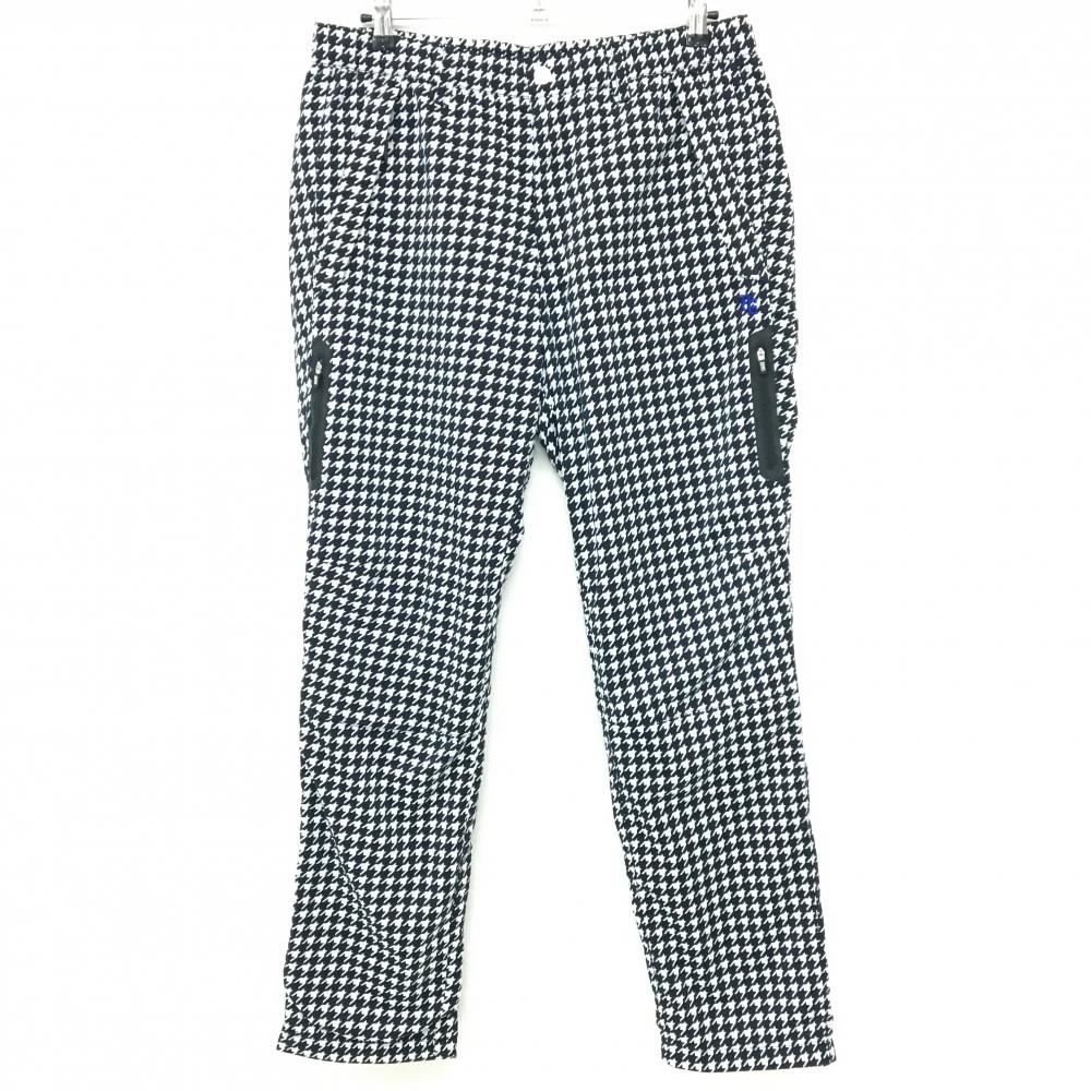 【超美品】パーリーゲイツ　パンツ ネイビー×白 千鳥格子 蓄熱裏地  メンズ 7(XXL) ゴルフウェア 大きいサイズ PEARLY GATES