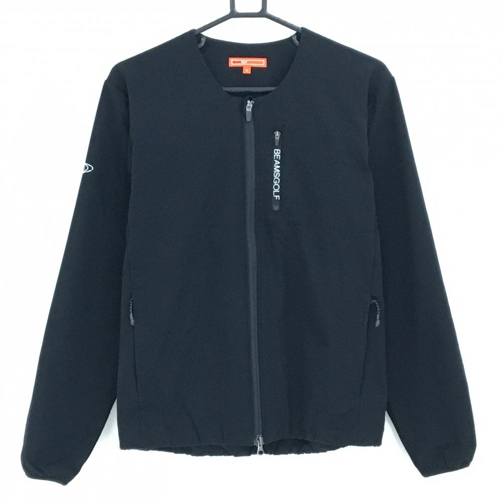 【超美品】ビームスゴルフ 中綿ジャケット 黒 ジップロゴ 裏地メッシュ  メンズ S ゴルフウェア BEAMS GOLF