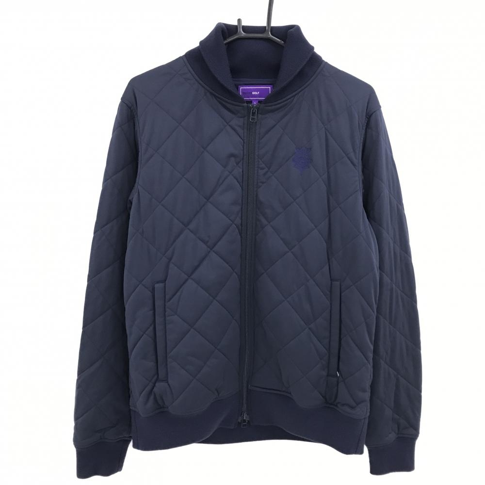 【美品】ビームスゴルフ 中綿ジャケット ネイビー 蓄熱裏地 キルティング メンズ L ゴルフウェア BEAMS GOLF
