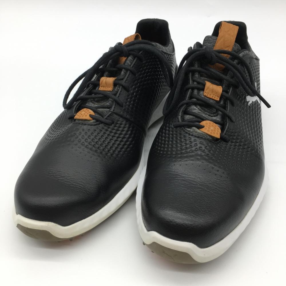 【美品】プーマ ゴルフシューズ 黒×杢グレー イグナイト パワーアダプト 190581  メンズ 26.0 ゴルフウェア PUMA
