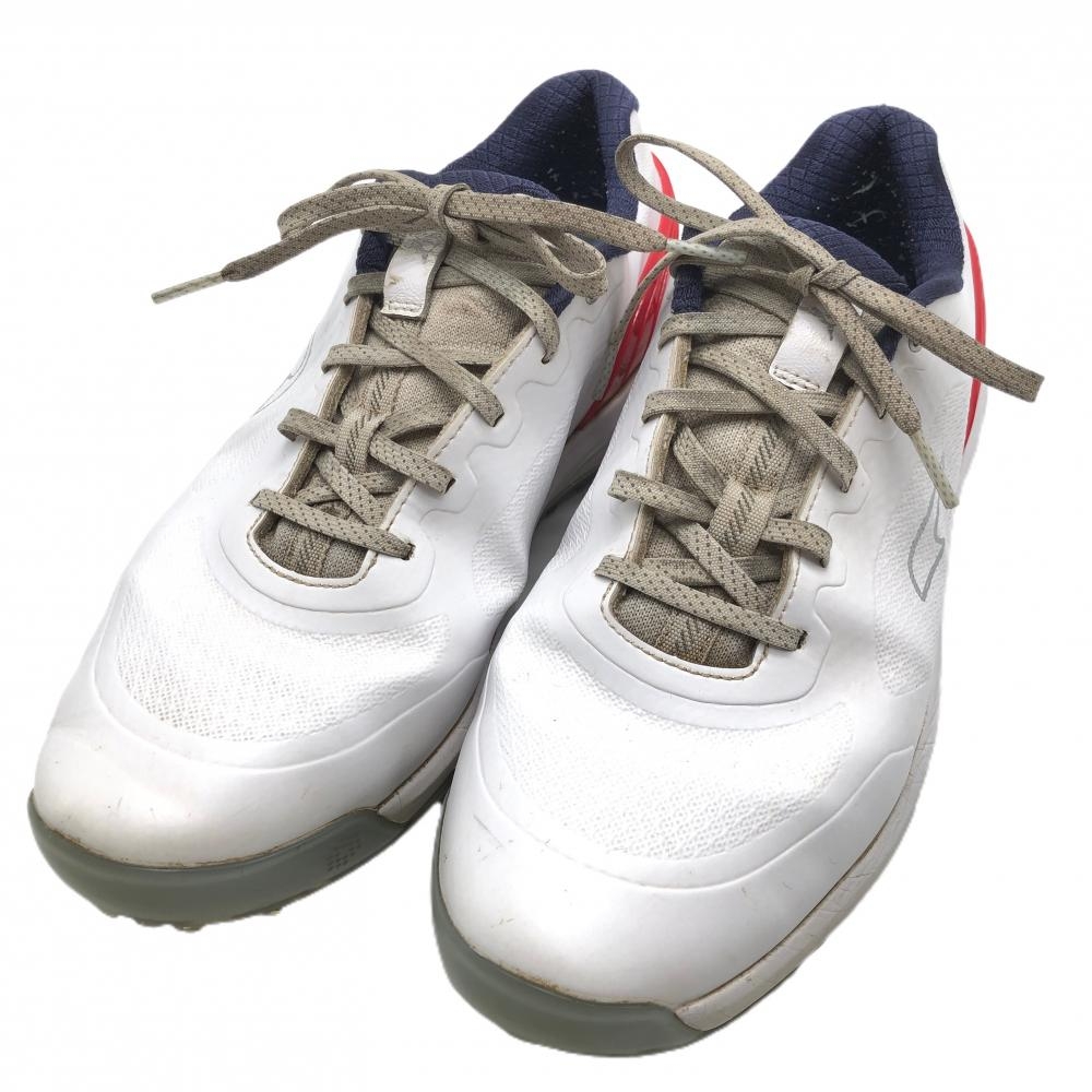 プーマ ゴルフシューズ 白×レッド 378692 スパイクレス メンズ 27.5 ゴルフウェア PUMA