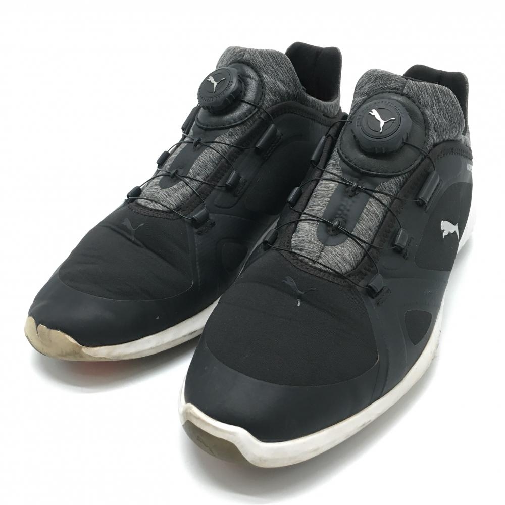 プーマ ゴルフシューズ 黒×杢グレー イグナイト パワーアダプト 190582 ダイヤル式  メンズ 26.5 ゴルフウェア PUMA