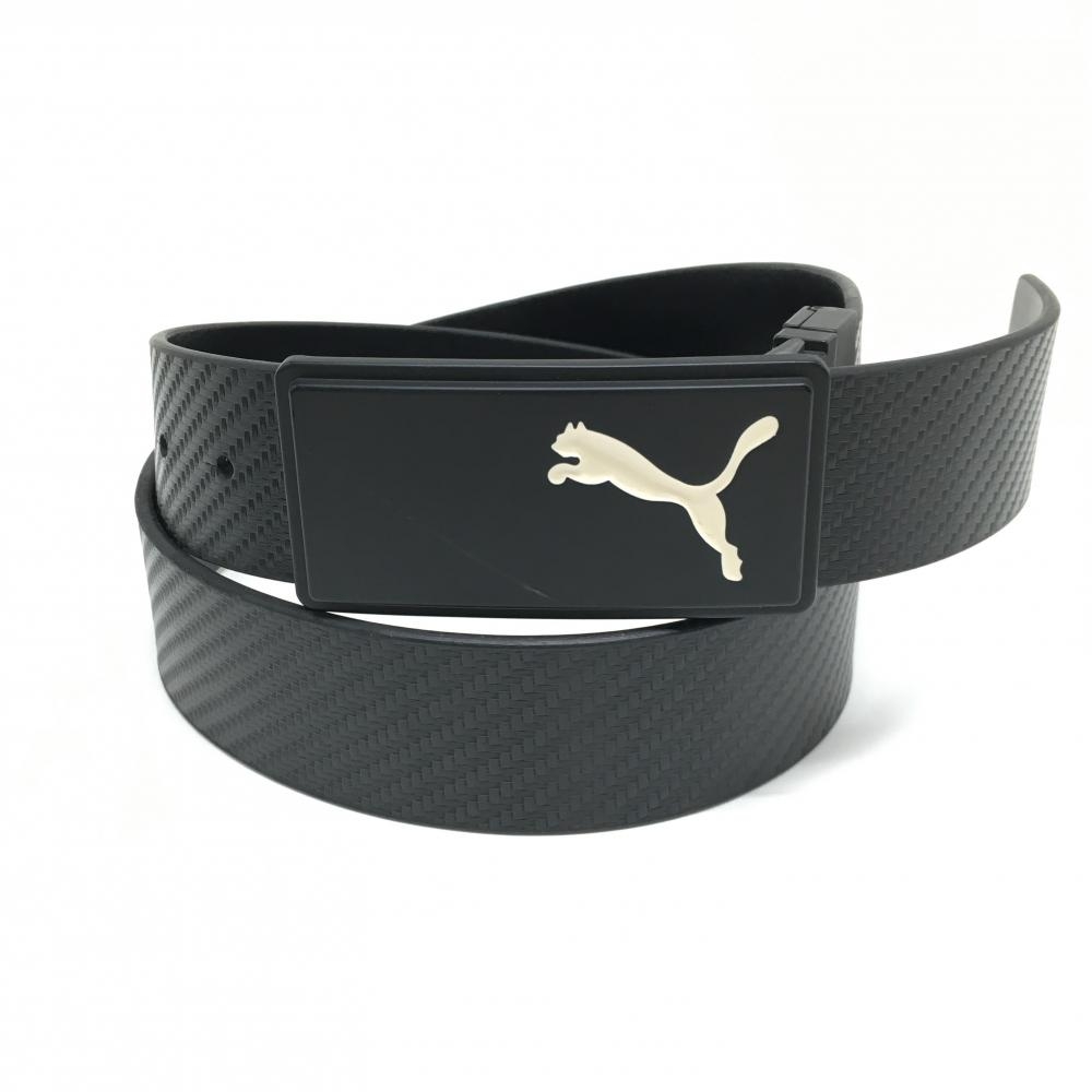 【美品】プーマ トップ式ベルト 黒 地模様 メンズ  ゴルフウェア PUMA