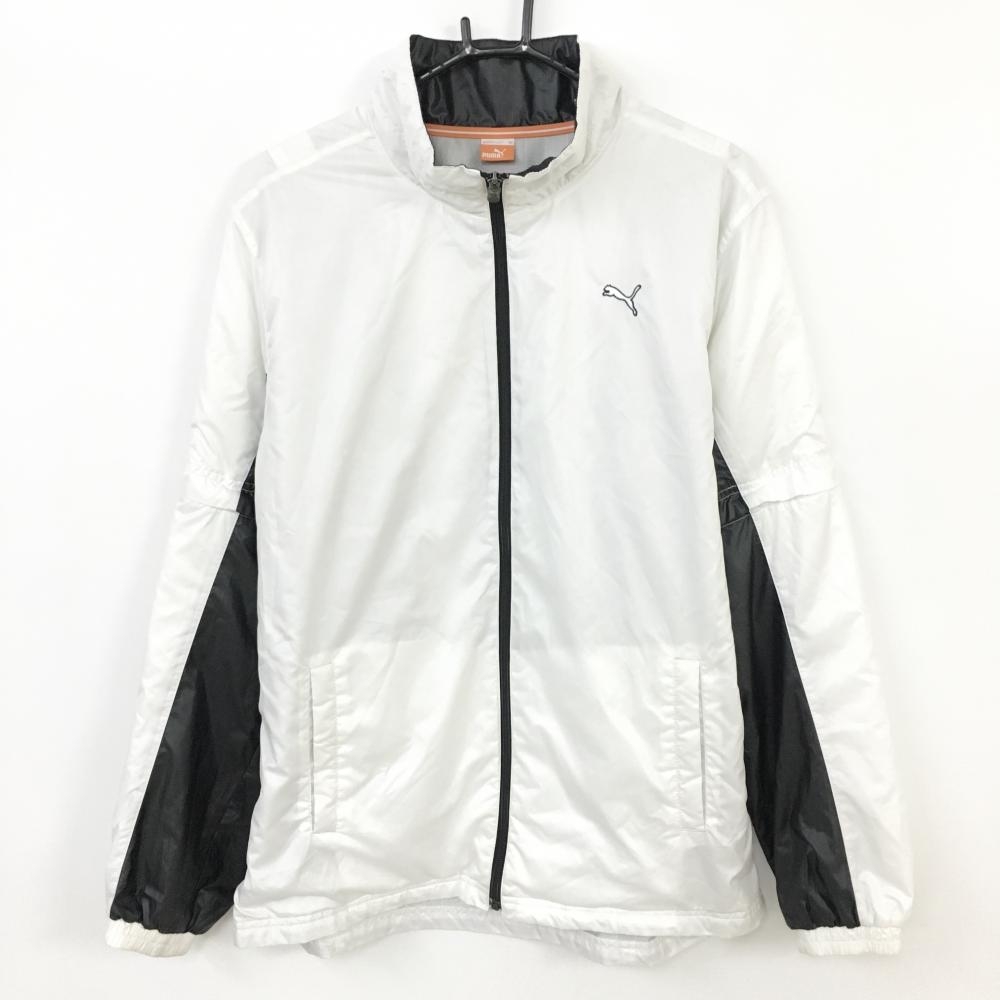 PUMA プーマ 2WAY中綿ジャケット 白×黒 蓄熱裏地 袖着脱可  メンズ XO ゴルフウェア