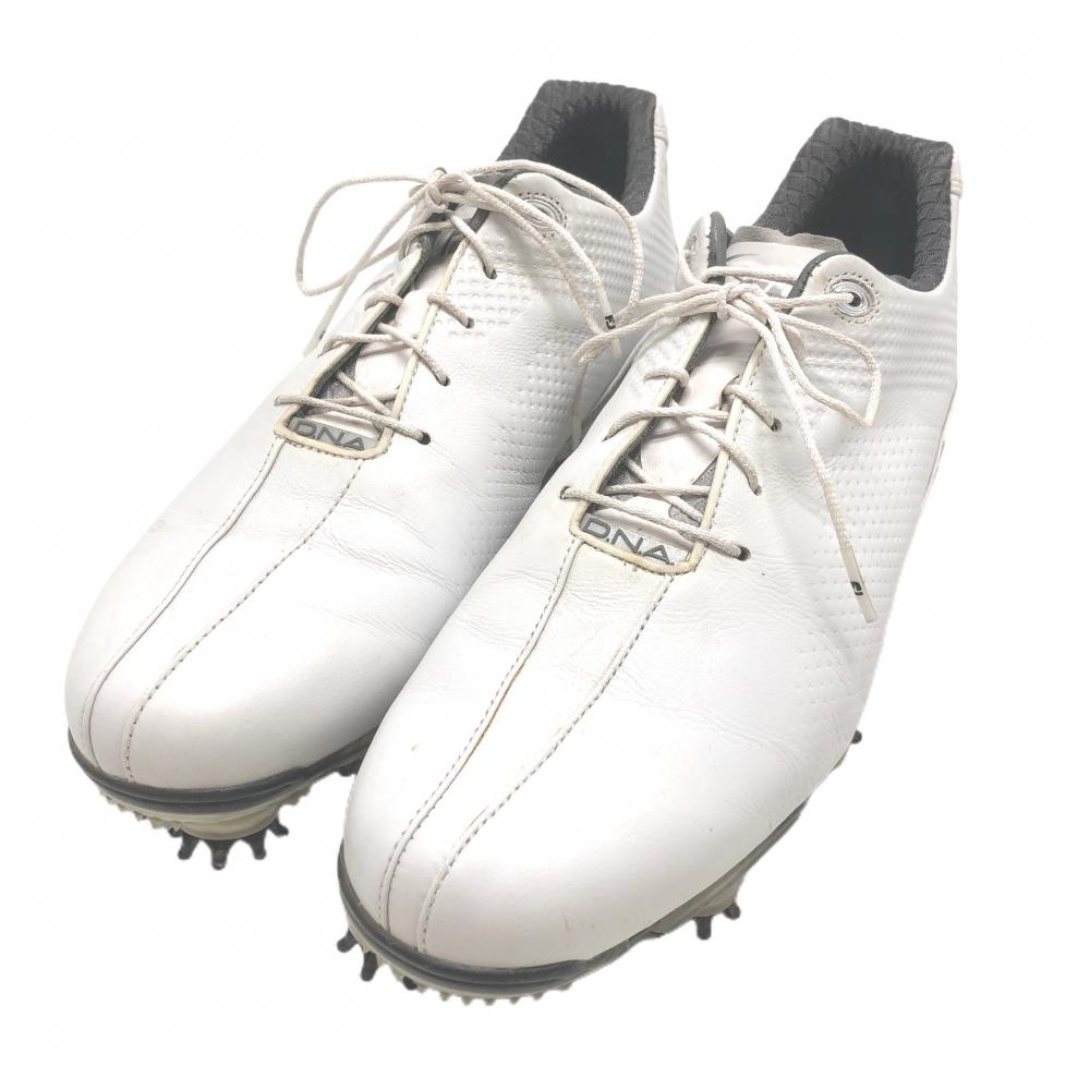 【美品】フットジョイ ゴルフシューズ 白×グレー 53469 BOA  メンズ 8 1/2(26.5相当) ゴルフウェア FootJoy