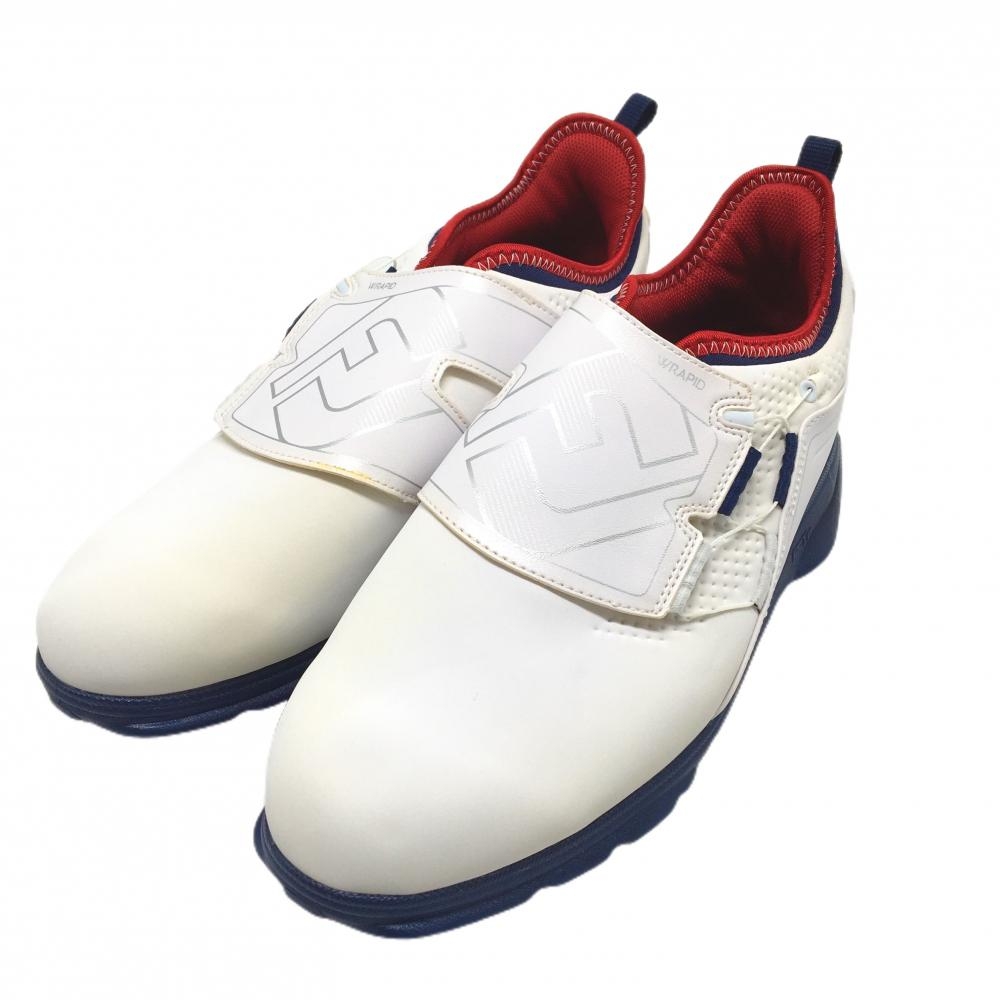 フットジョイ ゴルフシューズ 白×ネイビー×レッド 58095J SUPER LITES XP スパイクレス BOA メンズ 27.5 ゴルフウェア FootJoy